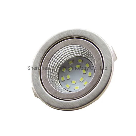 Round Recessed Mounted 1W 220V LED Cabinet Lighting for Furniture/Counter/Wardrobe