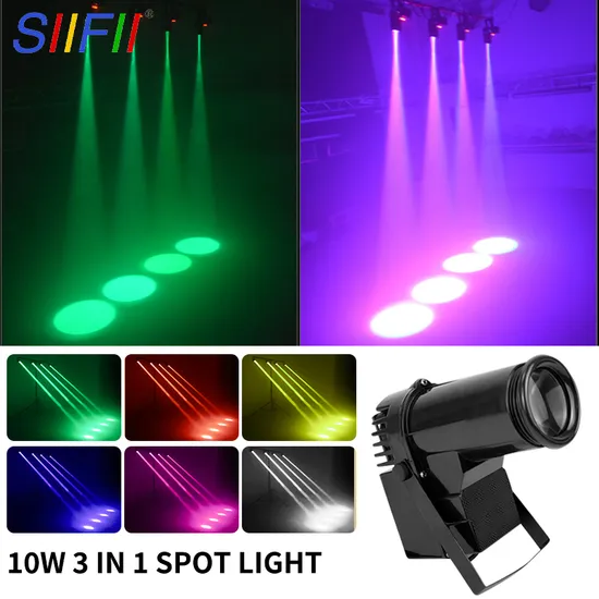 10W RGBW 4in1 Pin Spot Mini LED Club Party Light