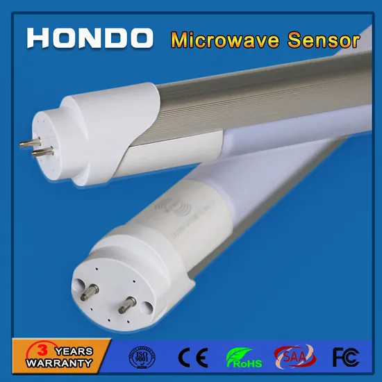 Microwave Motion Sensor Fluorescent Lamp LED T8 G13 Tube Light 18W for Underground Parking Lot Lighting