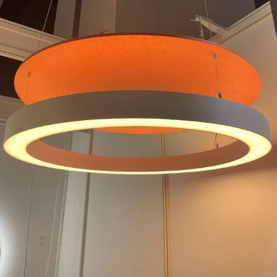 New Acoustic LED Pendant Light Circular Ring Shape
