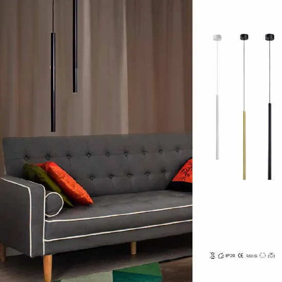 38° Beam Angle Wholesale Black Modern 6W Pendant Light Body Size 28*700mm Linear Aluminium LED Pendant Lights