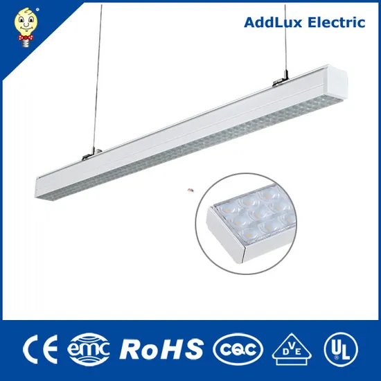 Saso Ce UL Best distributor 32W-225W Dimmable Linkable Linear LED Lamps Made in China for Office, Store, Supermarket, Workshop or Warehouse Lighting