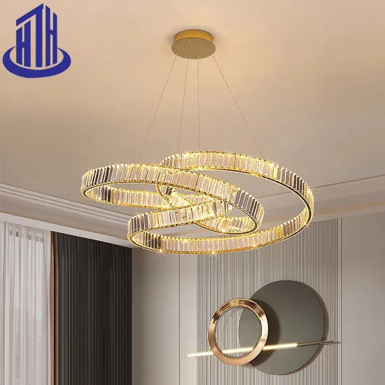 Intelligent LED 2.4G Dimming 9K Crystal Ring Ceiling Pendant Light Lighting (3311)