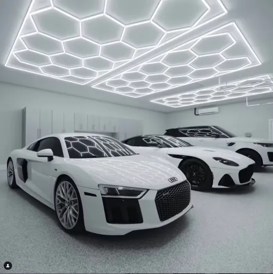 Drop Shipping Hexagonal LED Work Lights Hot Selling Garage Hexagon Lighting Working Lights