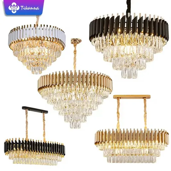 LED Staircase Crystal Modern Chandelier