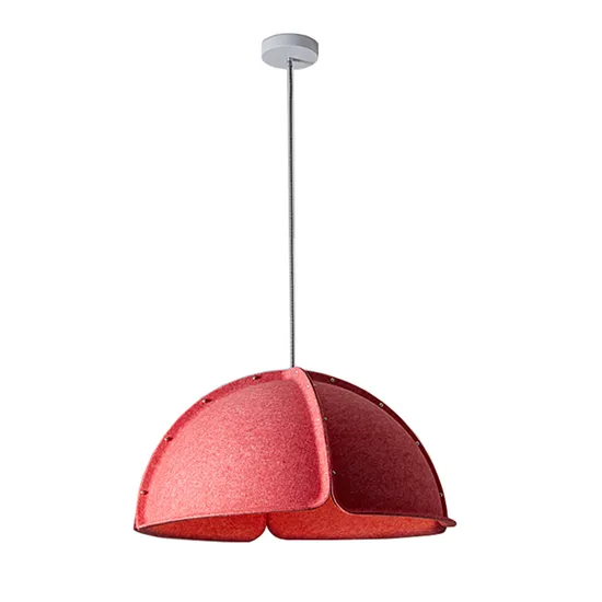 Red Acoustic Felt Modern Room Decor Commercial Space Bar Hotel Home Chandeliers & Pendant Lights Ceiling Lights