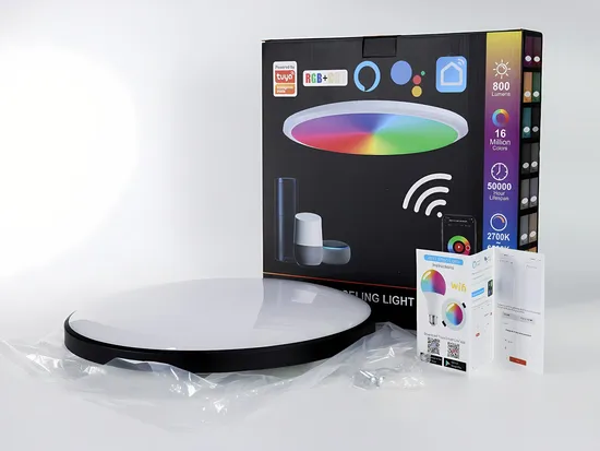 New Ceiling Light Rgbcw Full Color Dimming Color Smart WiFi Ceiling Light Alexa Voice