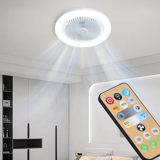 Smart 3-in-1 Ceiling Fan Light with Remote Control and 3-Speed E27 AC85-265V Fan Lighting Base for Bedroom and Living Room Lighting
