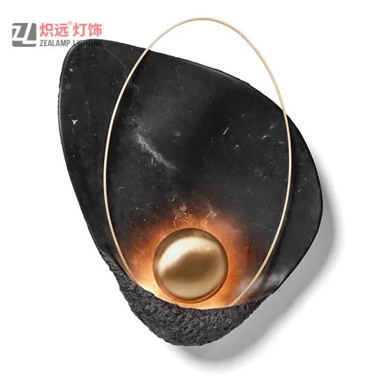 Hotel Lobby Copper Wall Sconces Lamp with Resin in White Color