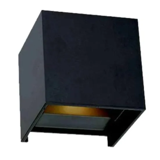 10W LED Waterproof Outdoor Square up Down Wall Lamp - Warm White, Metal