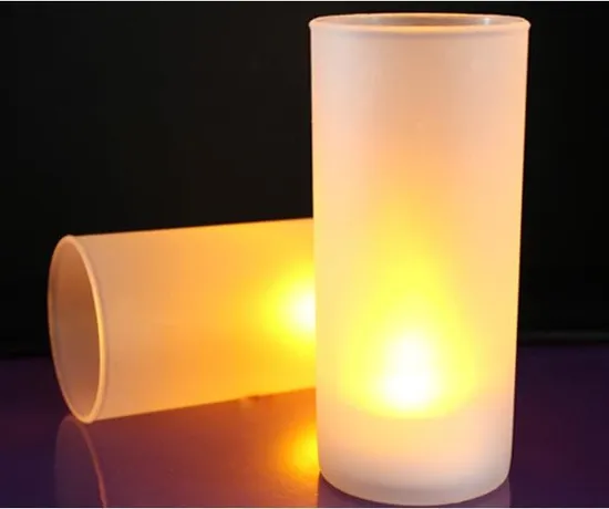 Hot Sale Home Decoration Night Lighting Smokeless Flame Flickering Candle Night Lamp Battery Powered Romantic Candle Night Light