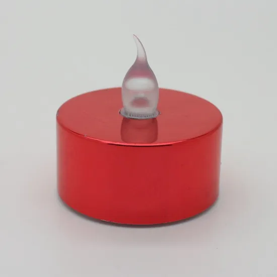 Customized Plastic Case Color Battery Operated Flameless LED Tea Light Candle