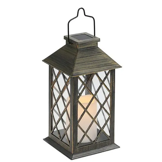 Hanging Solar Lantern Outdoor Waterproof LED Flickering Flameless Candle Solar Lights for Patio Garden Table