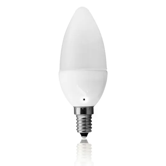 Glass Shell LED C37 Candle Bulb with Dimmable