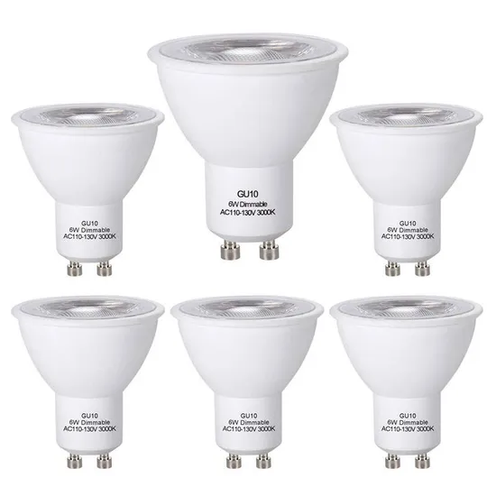 No Flicker Dimmable GU10 120 Degree 3W/5W/6W/7W COB GU10 LED Bulbs Spotlight Bulb