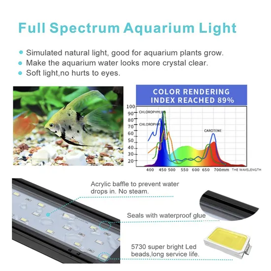 Advanced 30W LED Grow Light with Timer for Aquatic Plants and Corals