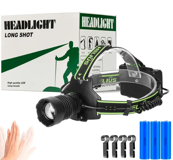 Wave Induction Telescopic Zoom 135 Degree Adjustment USB Rechargeable Camping Aluminum Alloy ABS Flashlight White LED Headlight Headlamp