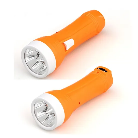 High Power Handheld Torch 1W Bright Flash Light LED Rechargeable Battery Flashlight with Hidden Plug