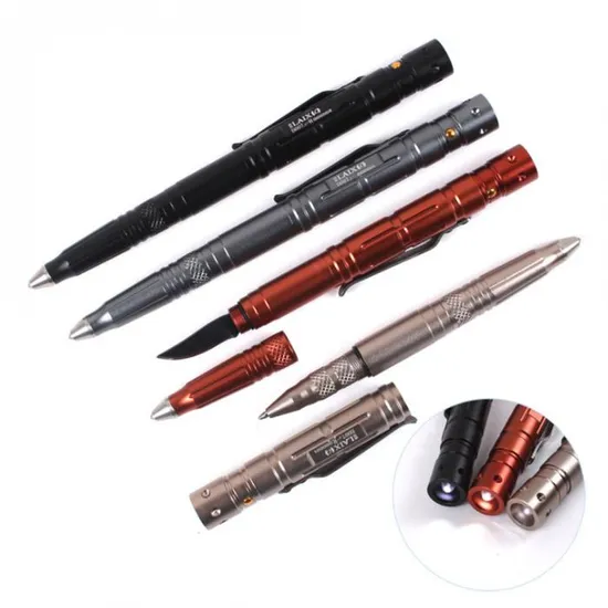 4 in 1 Laix Self Defense Tactical Pen EDC Tool Tungsten Steel Glass Breaker / Knife Blade LED Flashlight Hammer Pen