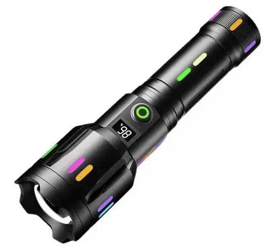 HTC 1500m LED Tactical Flashlight with Window Breaker