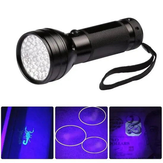 Portable Quality 365-395nm Pet Urine Blood Detector 51 LED UV Flashlight