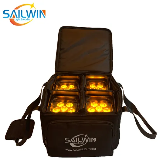 6X18W Battery APP Mobile WiFi LED Stage PAR Light with Bag
