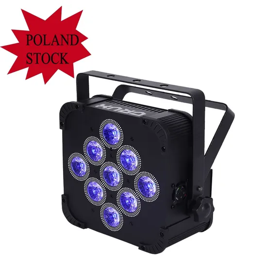 Poland Stock 9X18W Battery Powered LED Uplight DJ Stage Lighting