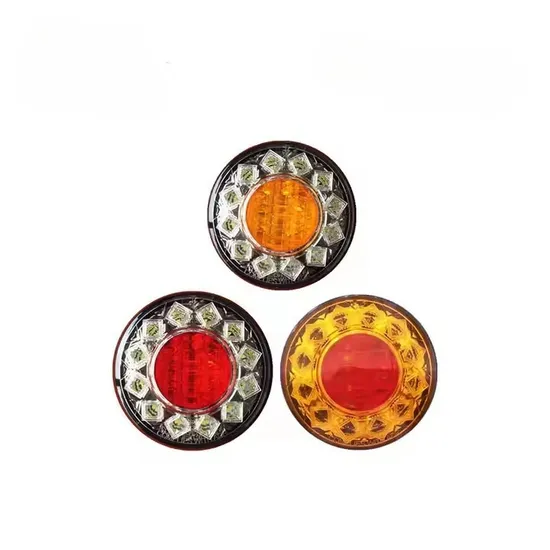 4 Inch Trailer LED Tail Lamp Round Sealed Truck Light with 28 LED Red White Amber 12V 24V Universal for Truck Semi PARA
