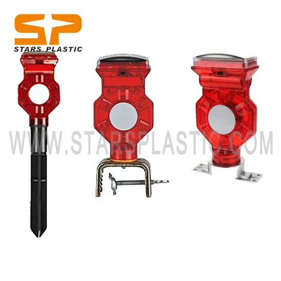 Driveway Work Use Solor Power Supply Plastic LED Torch Lamp Flashing Road Safety Lights Traffic Barricade Signal Warning Light