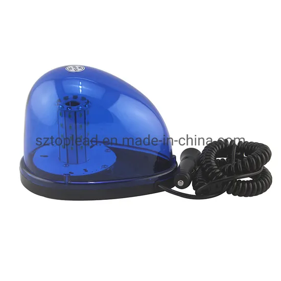 DC12-24V Universal Burst Flashing Beacon LED Flashing Strobe Light Magnetic, Blue LED Emergency Warning Lamp for Vehicle