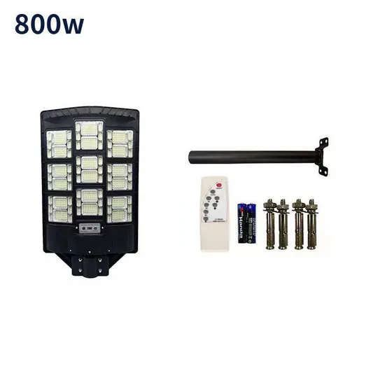 Very Bright Smart Integrated Solar Powered Streetlight Lighting CE Certificate Cheap 300W 400W 500W Heavy Duty All in One Solar LED Street Light with Pole