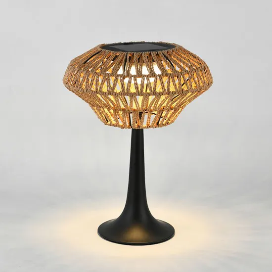 Outdoor Living Solar Imitation Rattan Outdoor Table Lamp Light