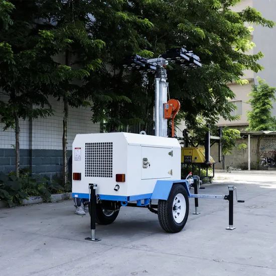 Portable Compact Mobile Light Tower Manual Mast New Arrivals LED Lamp