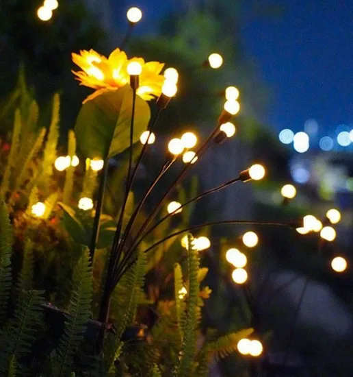 High Brightness Cordless PVC Garden Firefly Light for Xmas Decoration