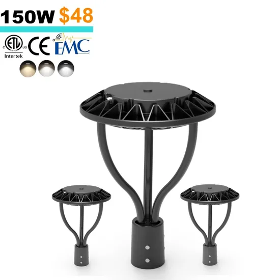 7 Year Warranty 3CCT 3power Swtichable Side Entry Post Top Light 120-347V 100W Holiday Park Decorvative Post Top Area Light with 3 Color Changeable cETL Bisd Kc