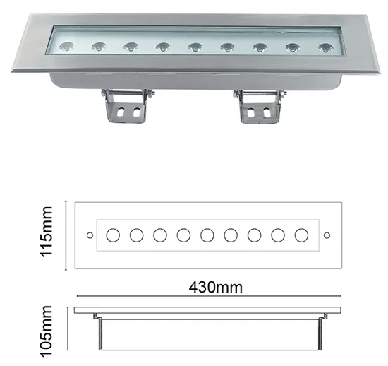 IP68 Waterproof Building Decoration 110V Wall Washer LED Light