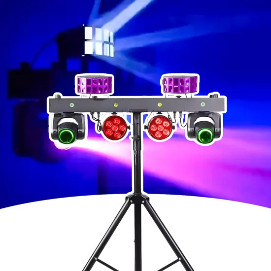 RGBW 4in1 LED PAR Moving Head Laser Stage Light Effect DJ Stand Included