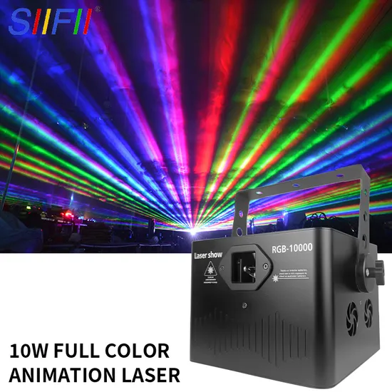 RGB Laser Light 10W Full Color Laser RGB Animation Laser Stage Light 10watt Ilda DMX RGB 10W laser Event Disco DJ