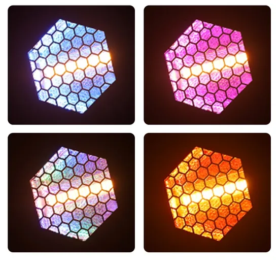 Large Hexagonal 300W Background Effect PAR Strobe Retro Light (with Auxiliary Light) for Disco Stage Background