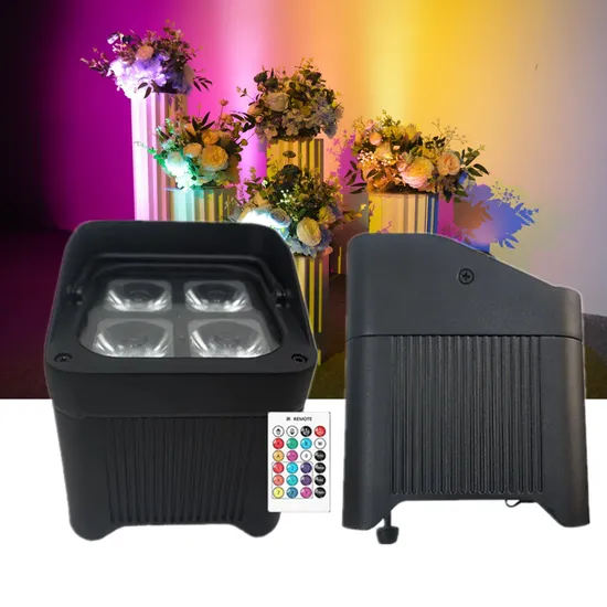 IP65 Waterproof Wireless Remote Control 4X20W LED Uplights Wireless Battery Powered Uplight LED PAR Lights RGBWA UV Wireless Stage Uplight Stage Lighting