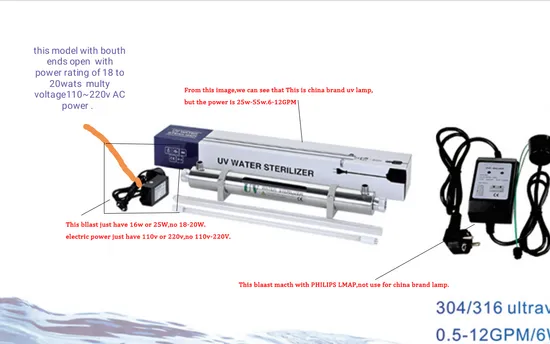 Customized Submerged Ultraviolet UV Lamp for Water Purifier