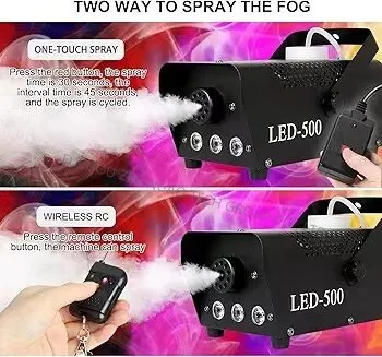 700W LED Fog Smoke Machine with 3PCS RGB 3 in 1 LED Stage Effect Equipment Fog Smog Machine