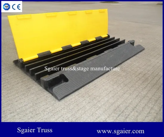 4 Channel Cable Rubber Warehouse Vehicle Electrical Wire Cover Ramp Protector Snake Cord