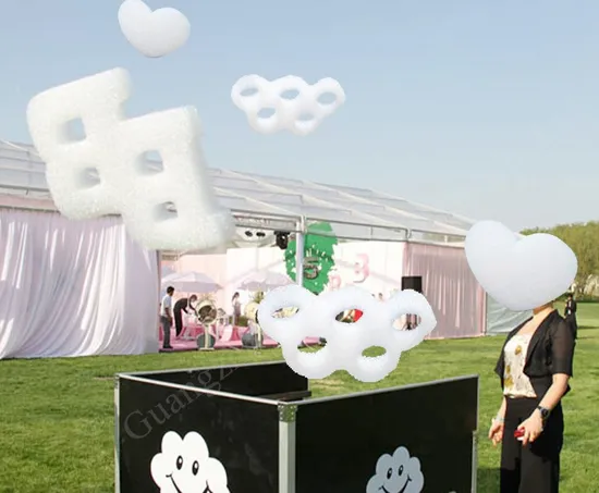 Magic Logo Foam Cloud Making Machine Flying Helium Bubble Foam Clouds Making Machine with 3 PCS Free Moulds