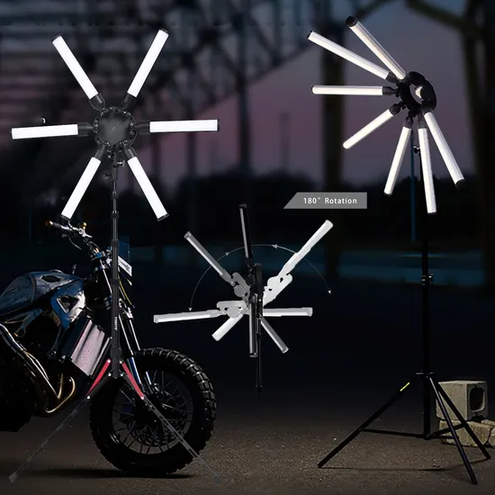 Fosoto Factory OEM/ODM Wholesale DC 12V Waterproof Telescopic Rod Portable Lantern LED Star Camping Light Outdoor Lamp for Garden