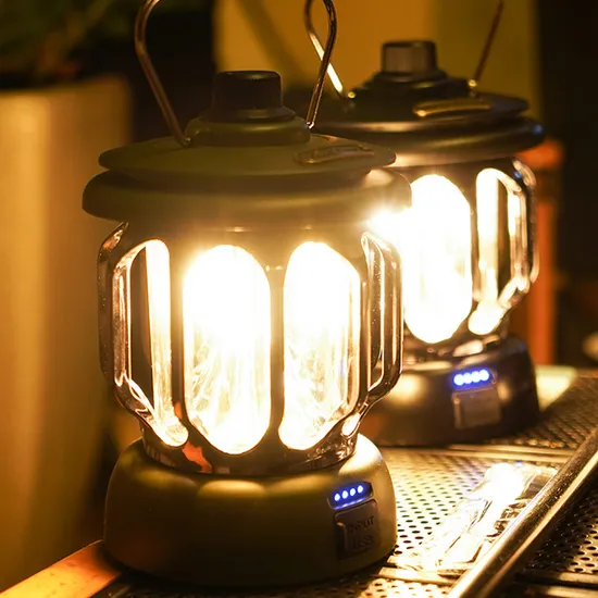 Outdoor Multi-Functional USB Rechargeable Portable Retro Camping Light