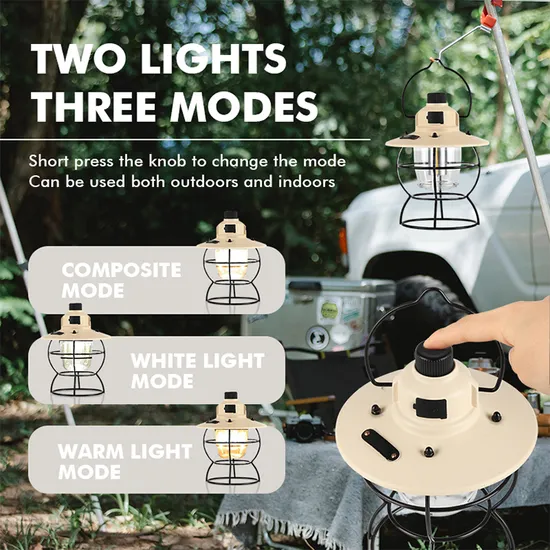 Outdoor Portable LED Camp Lights Multifunctional Solar Camping Lights Camping Lantern Lamp