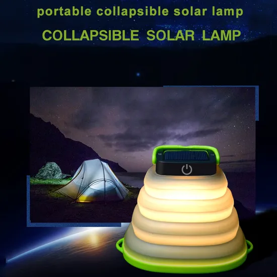 LED Lantern Solar Charging Outdoor Camping Light Folding Silicone Telescopic Tent Lights