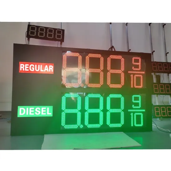 Factory Direct Produce Gas LED Price Board LED Fuel Price Sign 8.889/10regular/Diesel 7 Segment LED Digital Price Screen Gas Station
