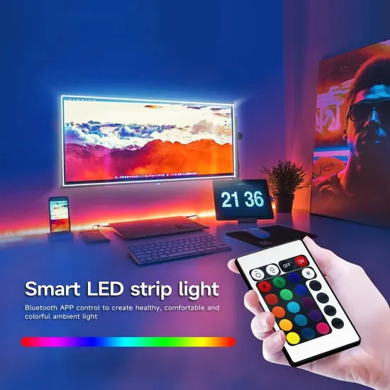 New Design Smart Control Flexible LED Strip Light SMD5050 30lamps RGB 5V 1m Color Changing LED Light Strip for Decoration
